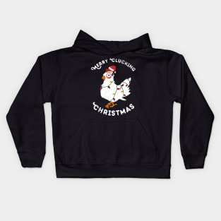 Merry Clucking Christmas Kids Hoodie